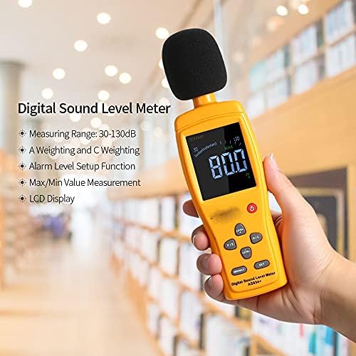 UXZDX Cujux Дигитален LCD ниво на звук мерач 30-130dB Волумен на бучава мер за мерење на инструментите за мониторинг на децибели за мониторинг