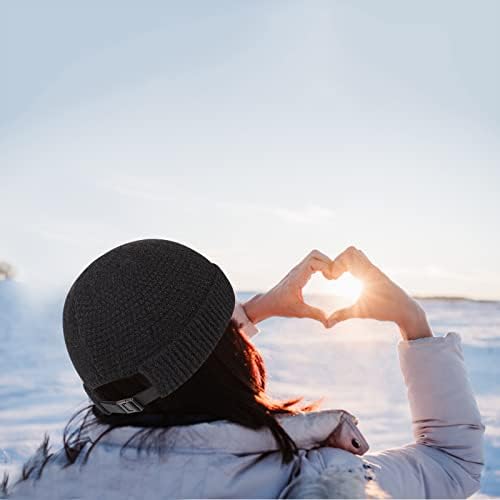 Зимски капи за жени beanie мажи и жени надворешна цврста боја плетена памучна капа за сончање на сончање