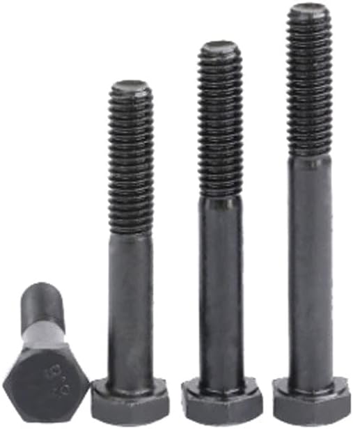 2 парчиња M6*75mm црна боја Надворешна шестоаголна завртка за завртки за завртки за завртки за завртки за завртки 8,8 одделение јаглероден челик