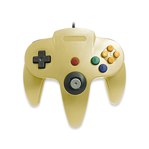 Стариот Skool Classic Wired Controller Joystick For Nintendo 64 N64 Систем за игри - злато