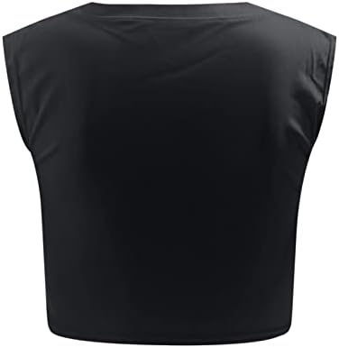 Енху Девојки спортски јога блузи без ракави блузи од камиони елек екипаж на култури корсет за каризола резервоар основни блузи