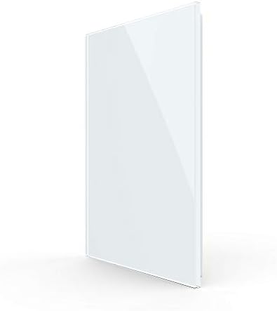 Livolo Bland Wall Prote, стандардна големина 1-банда, без функција за прекинувач само за декорација, бело калено стакло панел
