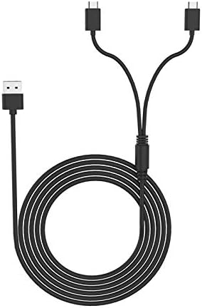 Кабел за полнач Susonfo за контролер PS5, кабел за полнење на полнач за контролор 2 во 1 кабел за синхронизација на податоци со голема брзина