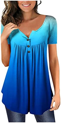 Блуза кошула за тинејџерски девојки лето есен 2023 облека со краток ракав памук екипаж графички салон блуза Pa pa pa pa pa pa pa