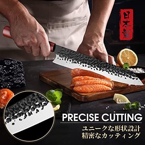 Huusk Јапонија со нож за нож фалсификувани пакет со месо со висок јаглероден челик јапонски кујнски нож
