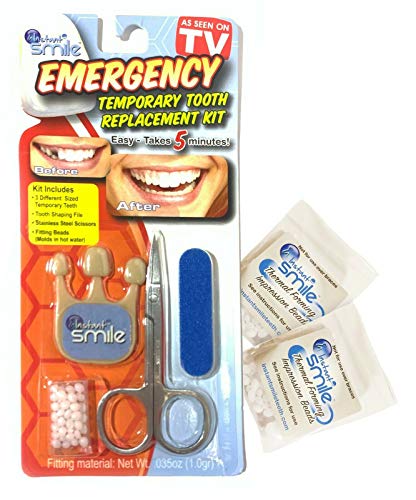 Инстант насмевка привремена комплет за замена на забите, со 2 фитинг пакувања со мушка