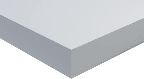 Проширена табла за пена во ПВЦ, бела, 3/4 дебела, 12 w x 12 l