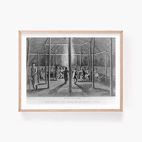 Фото: Воен танц, ентериер, Конза Ложа, Канза, КС, 1822 година