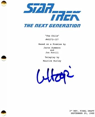 Whoopi Goldberg потпиша автограм „Trek Trek“ Скриптата за следната генерација во епизодата - The Color Purple, The Lion King,