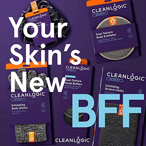 Cleanlogic dotoxififing Прочистување на јаглен за вметнување на ексфолирачки тело, алатка за еднократно ексфолијатор за мазна и помека кожа, дневна