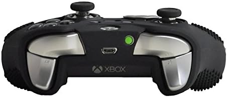 E-Mods Gaming® црна флексибилна силикона заштитна мека гума за заштита на кожата за Xbox One Elite Controller