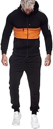 Мажи формални костуми 3 парчиња Т Менс печати есенски панталони патент за спојување на врвни тренерки за спортски костуми за масти од