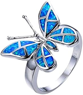 Гроздобер прстени за жени ретро пеперутка форма дијамантски прстени жени моден тренд циркон свадбени прстени за жени накит ветувачки