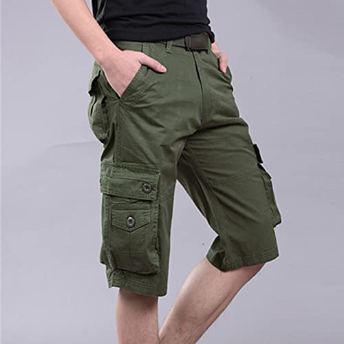Опуштени маифу-ГJ Машки опуштени товарни шорцеви Мулти џебови Тактички отворено кратки панталони Обични лесни армиски шорцеви