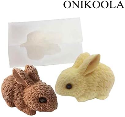 Оникула 3Д зајак силиконски сапун мувла за велигденски ден за зајаче форма на мувла за украсување на мувла, мувла за печење, муса, желе