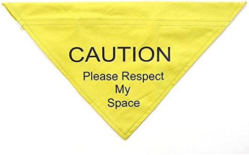 Ancol ја почитува мојата вселенска предупредување бандана за куче, средна/голема, жолта