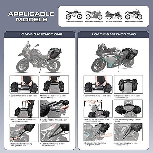 Копчиња за седло на мотоцикли со моторцикли со водоотпорни моторни торбички со моторни торби со мотор, моторниерски паниерс 28L