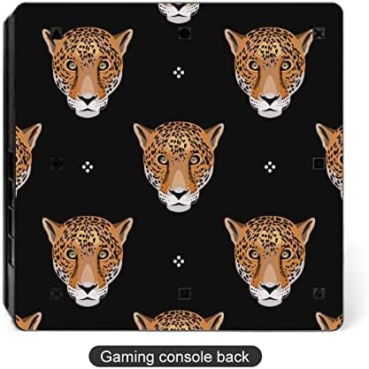 Јагуар леопард се соочува со налепница за PS4 контролер целосен заштитен дизајн на покритие за покривање на кожата, налепница за декорации,