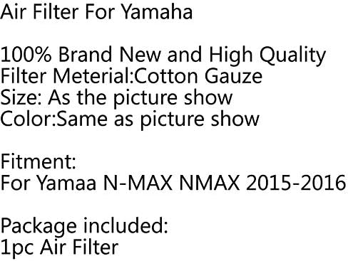 Моторцикл за филтрирање на воздухот на Areyourshop, елементот за чистење на филтрирање на воздухот се вклопува за YAMAA N-MAX NMAX 2015-