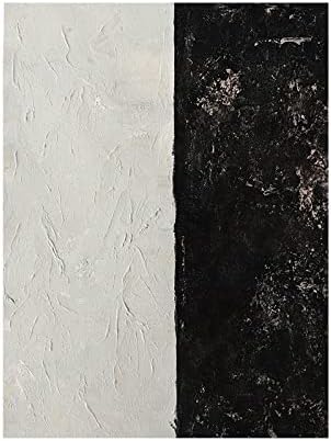 ZZCPT Уметничка апстракција масло сликарство Голем црно -бел апстрактна фреска јапонски стил виси сликарство уметнички дела масло