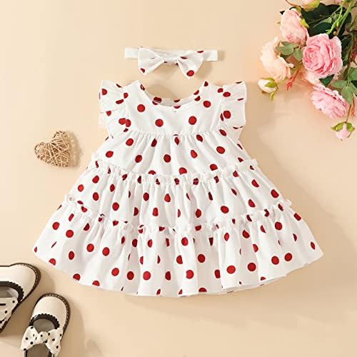 Детето бебе девојче лето цветно печатење обичен фустан руфла кратки ракави со високи половини од половината, фустани за забава