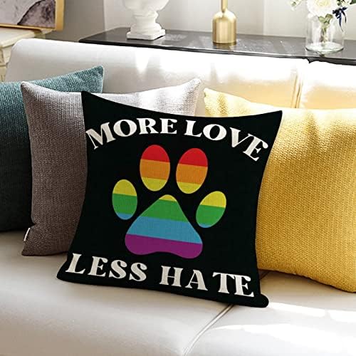 Виножито еднаквост Лезбејски геј ЛГБТК фрли перница покривка повеќе loveубов помалку омраза куче шепа перница кутија за перниче