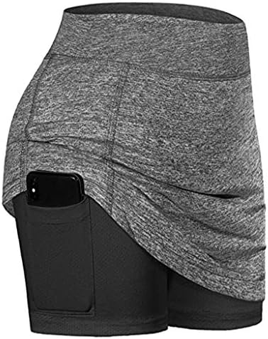 Laterенски женски високи половини за вежбање со јога шорцеви со странични и внатрешни џебови, не-проточна контрола на стомакот атлетски