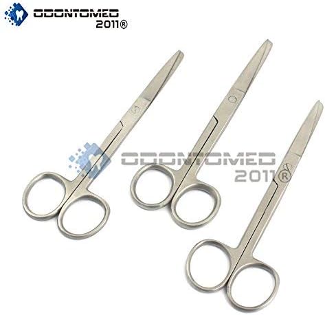 ОДОНТОМЕД2011 3 ПЦС Оперативни ножици од не'рѓосувачки челик 5.5 Остри тапи директно економично одделение ODM
