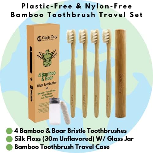 Гаја Гај нула отпад за стоматолошки сет | Бесплатни четки за заби и природна органска паста за заби