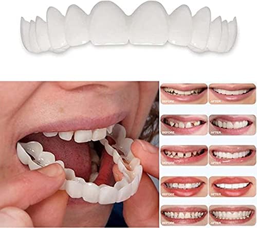 2 парчиња лажни заби - Дентални фурнири за горниот и долниот дел на вилицата на фурнирите - Комплет за поправка на забите - протези