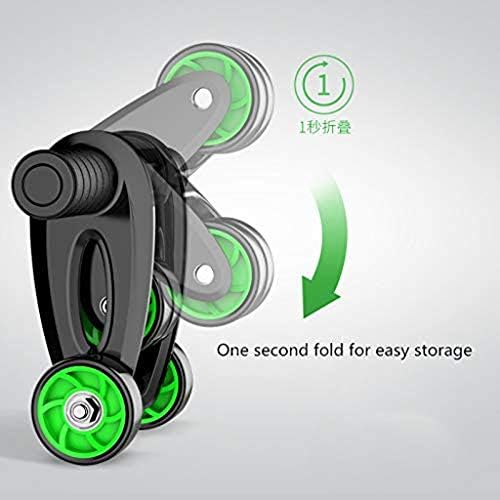 Quanjj Unisex Fitness опрема што преклопува четири тркала со лежиште со лежиште со лежиште за абдоминални мускулни тркала