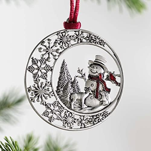 2022 Цврст украс за елка на елка, метал виси Божиќни украси, рачно изработени украси за празници уникатни подароци за домашна забава Божиќ