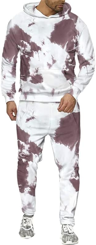 Врзана боја стил на џудувач и панталони за џуџиња за џуџиња и панталони поставени Harajuku мажи жени кои се третираат, обичен машки костум