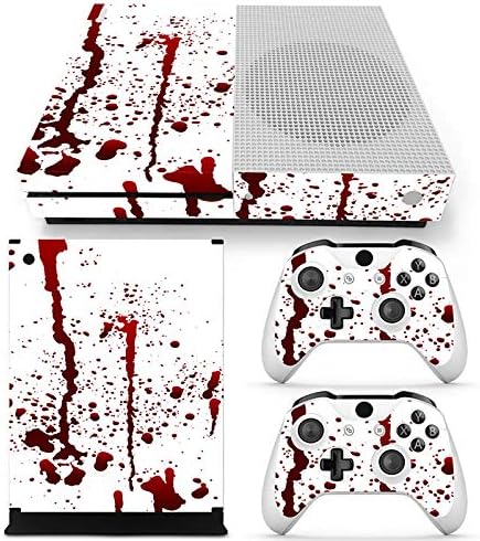 Дапанц Крвава рака налепница за бела кожа налепница винил декларална обвивка за конзола Xbox One S + 2 контролори