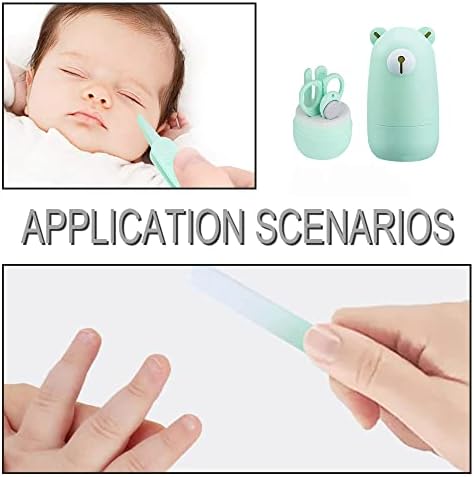 Комплет За Нокти за Бебиња DHinkyoung, Комплет За Нега на Нокти За Бебиња 4-во-1, Симпатичен Комплет За Нокти За Бебиња, Извонреден Комплет