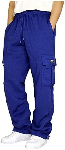 Карго панталони Јораса за мажи директно вклопени карго, панталони, панталони, лесни панталони со мулти-џеб