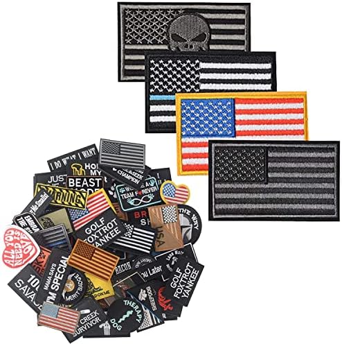 20 парчиња случајни закрпи со 4 парчиња закрпи тактички закрпи на знамето на САД