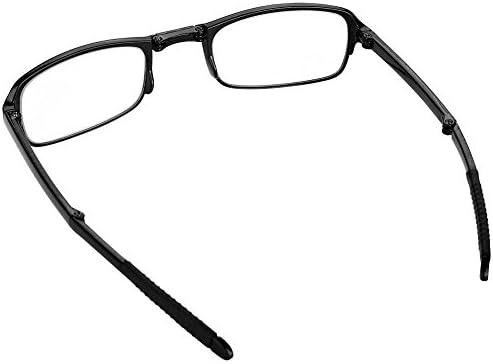 Преклопливи Очила За Читање, Лесни Професионални Преклопни Презбиопични Очила За Мажи Жени Црна Најлонска Патентна Кутија