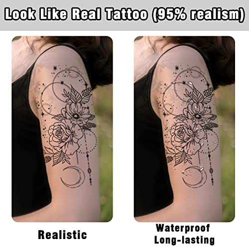 Серлаза 96 Стилови Лажни Тетоважи Привремени Реални, Долготрајни Привремени Тетоважи За Жени Возрасни, Налепници За Тетоважа На Раката На Вратот
