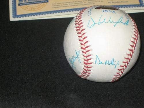 Тимот на соништата во Yorkујорк Јанкис и Метс потпиша автограмиран ОМЛ Бејзбол Штајнер - автограмирани бејзбол