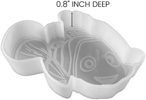 Кловн риба Фреши силиконски мувла | Големина 5 широк x 3,25 долг x 0,8 длабок | дизајн на риби за свежи, сапун, смола, свеќи