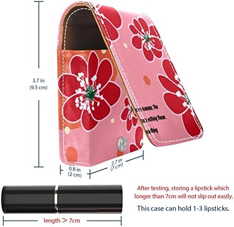 Кармин за шминка ОРИУКАН торба ЗА кармин со огледало пренослив торбичка за складирање кармин организатор за складирање сјај за усни, Цртан Филм