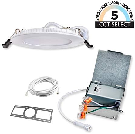Топаз 6 CCT Избор, LED Тенок Одговара Вдлабнато Осветлување, 12w Бело
