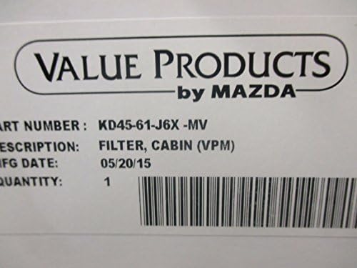 Mazda CX-5, Mazda6 & Mazda3 Нова OEM вредност на линијата за вреден воздух за филтрирање на воздухот KD45-61-J6X-MV