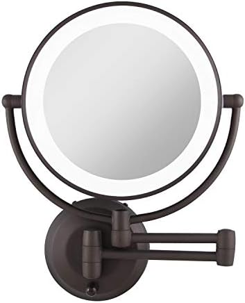 Задро 11 LED Ѕид Монтирани Шминка Огледало 10X/1X Бричење Огледало безжичен Или Батерија Управувана Суета Огледала За Ѕид