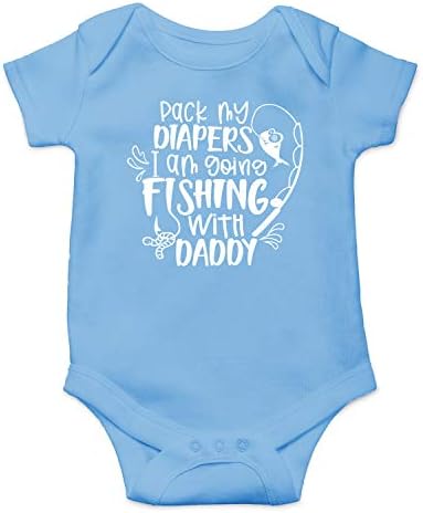 Пакувајте ги моите пелени Одам на риболов - Одам лов тато другар, смешно слатко новороденче едно парче бебешко тело.