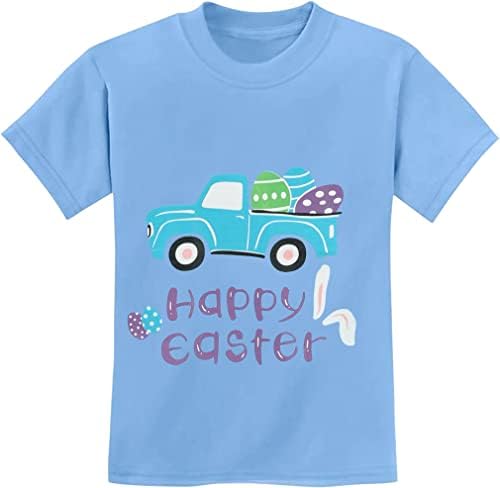 ДДСОЛ Велигденски ден маица дете бебе девојче зајак зајаче зајаче јајце лов камион маичка облека деца кратки ракави од врвна облека