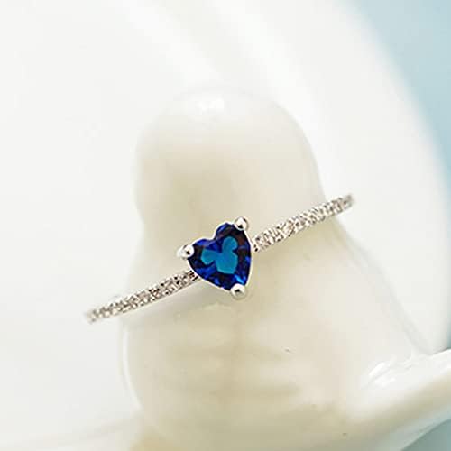 Женски прстени свадбени бенд за жени мода со целосен дијамантски loveубов Imitation inircon angumange прстен за жени и девојчиња подароци за накит