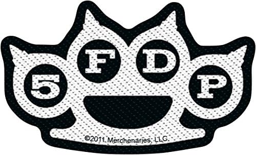 Пет први смртни удари 5FDP Die Cut Logo Patch Knuckles Metal Sew на Applique