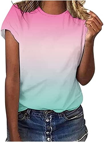 Врвни дами лето есен 2023 година кратки ракави екипаж вратот памук Птица цветни графички салони блузи маица за тинејџери за тинејџери